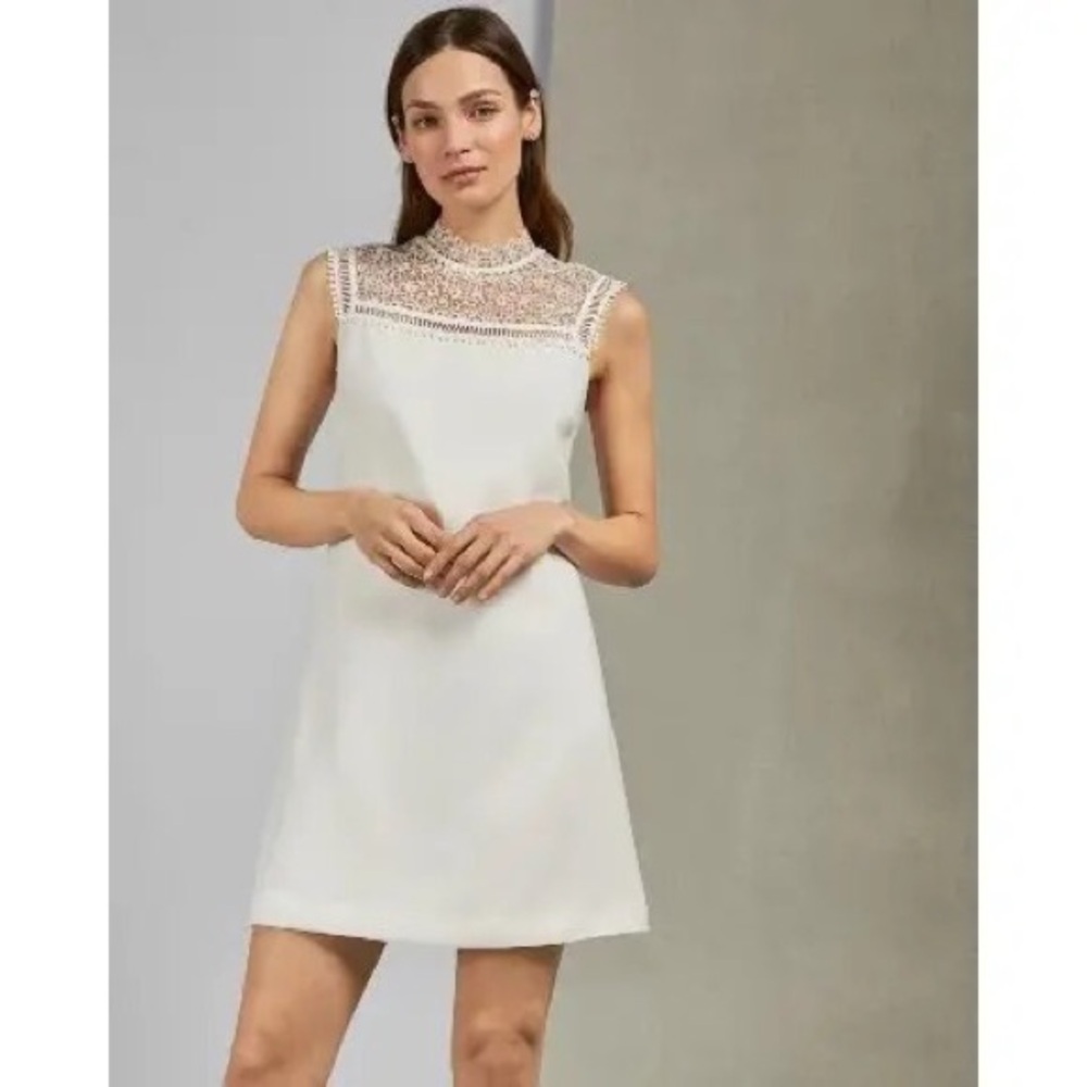 Ted Baker Carsey lace yoke and sleeve tunic